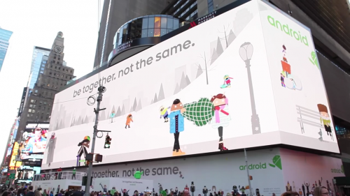 Android теперь и на Times Square
